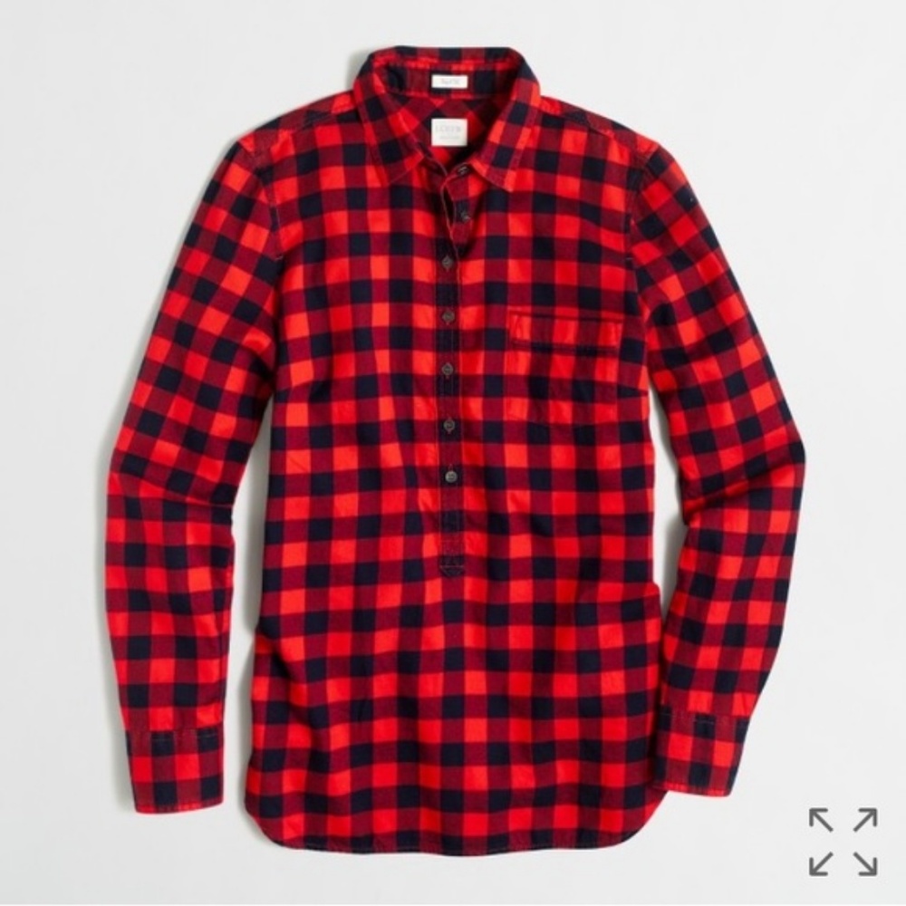 J Crew Black Red Buffalo Shirt Small